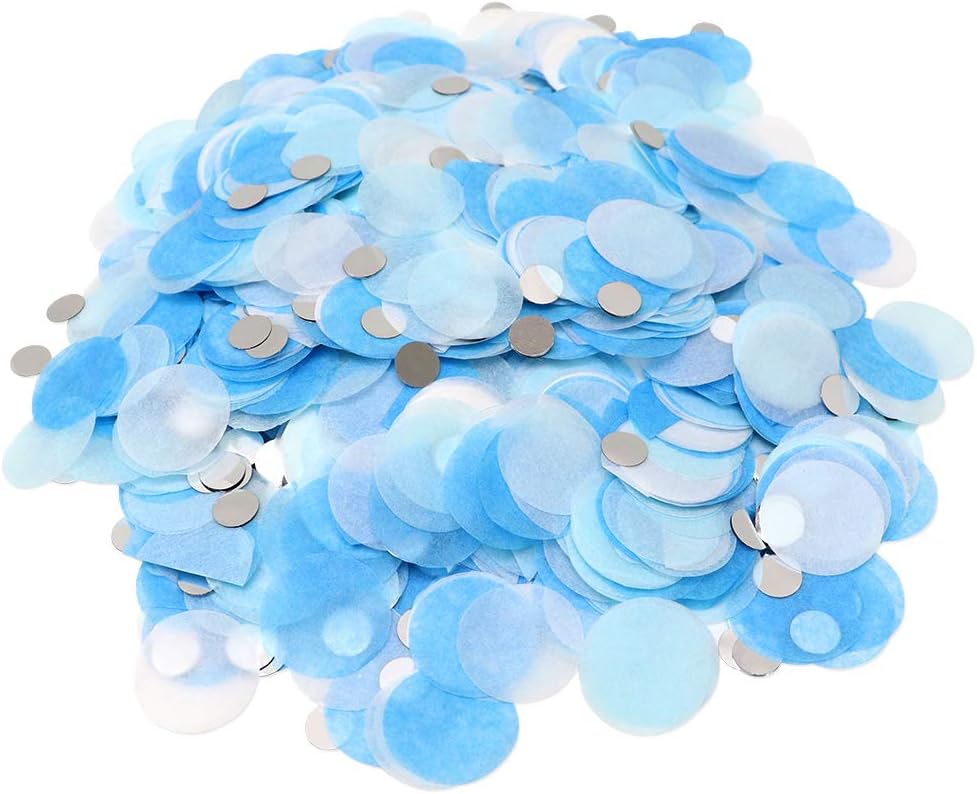 VCOSTORE 5000 Pcs Confetti Multicolour - Wedding Confetti Table Paper Circles Confetti Gender Reveal Confetti For Hen Party, Birthday and Gender Reveal(50g)