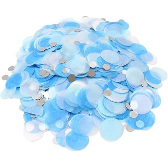 VCOSTORE Pack of 6500 Confetti Wedding Birthday 2.5 cm Confetti Glitter Paper Confetti Tissue Paper Confetti Large Colourful for Gatherings Festivals and Anniversaries