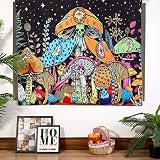 Uso Versátil: Este tapiz de bosque psicodélico para colgar en la pared es ampliamente utilizado como decoración del dormitorio del hogar, funda de sofá, cubierta de cortina y mantel. También puedes regalar este tapiz a tu familia y amigos