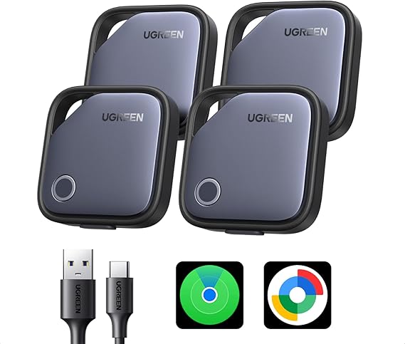 UGREEN FineTrack Duo 4 Pack für iOS & Android, USB C aufladbarer GPS Tracker kompatibel mit Apple Find My oder Google Find Hub, 12 Monaten Laufzeit, S: Amazon-Kaufcheck, Preis und Alternativen 2026