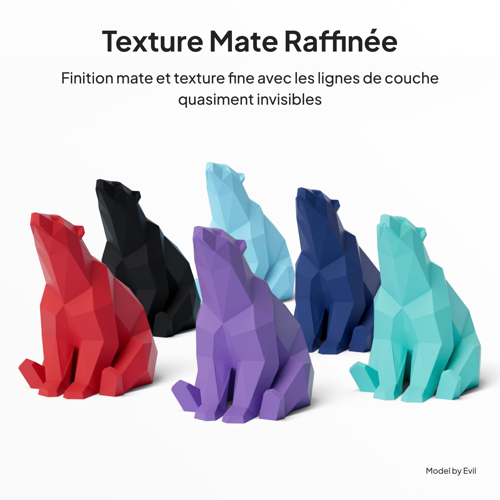 DEEPLEE Matte PLA Filament 1.75mm Bleu Marine, Beige 4kg