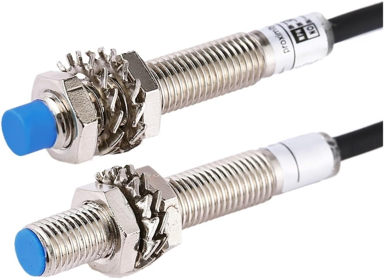 1 Pcs IP65 M8 Inductive Sensor 1.5mm 2mm Standard 2 Wire 3 Wire Proximity Switch LJ8A3 Series for 3D Printer 2m Cable Length(2mm -Non-Flush,DC NC)