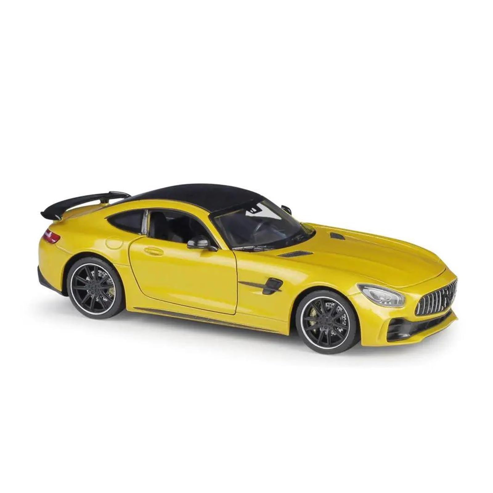Btwodian Scale Model Car 1:24 For Benz For AMG GT R Alloy Model Metal Diecasts Vehicles Desk Decoration(Yellow)