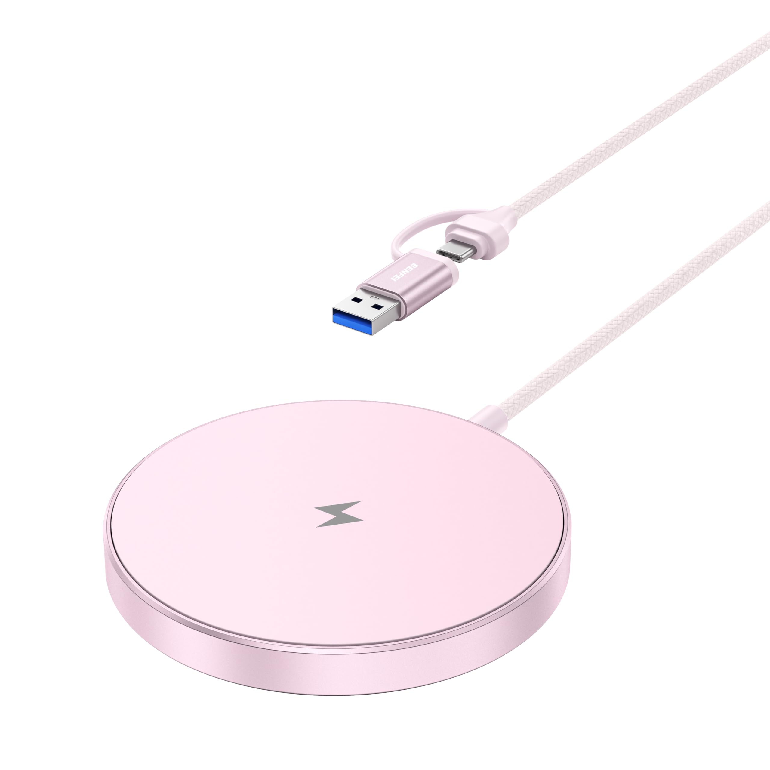 BENFEI 15W Mag-Safe Ladegerät Magnetisches Kabelloses Wireless Charger Pad Induktive Ladestation Kompatibel für MagSafe Ladegerät iPhone 16/16 Pro/16 Plus/16 Pro Max/iPhone 15 14 13 12 Series