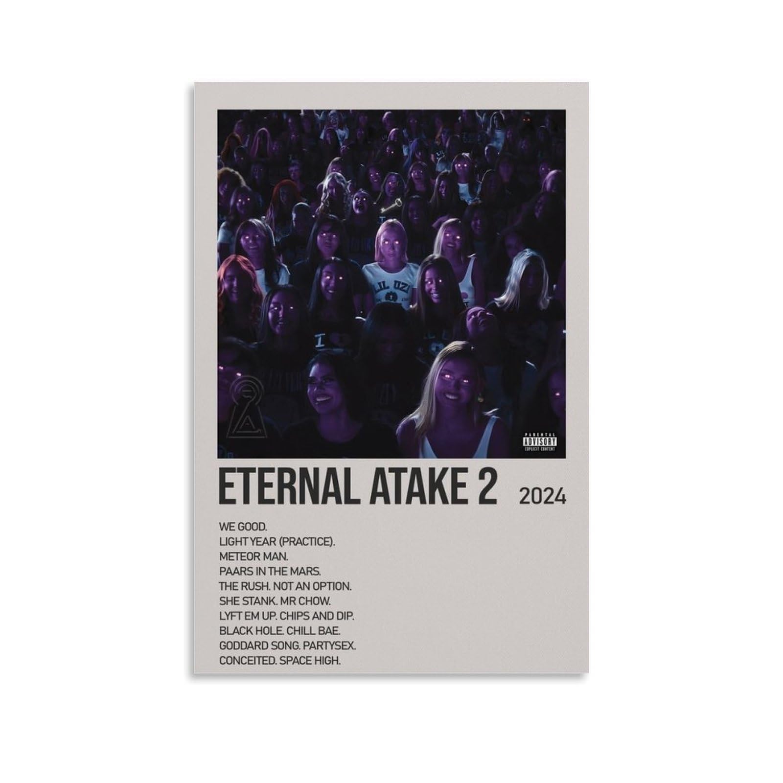 LOYANUKE Eternal Atake 2 by Lil Uzi Vert Poster Room Decoration Painting Interior Aesthetics Canvas Oil Painting Star Movie Music Album Poster