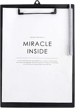 A4 Letter Size Clipboard With Hanging Hole - Plastic Storage Writing Pad With Pen Clip, File Folders, Document Holder - CM & Inch Dual Scales for School, Meeting, Classes