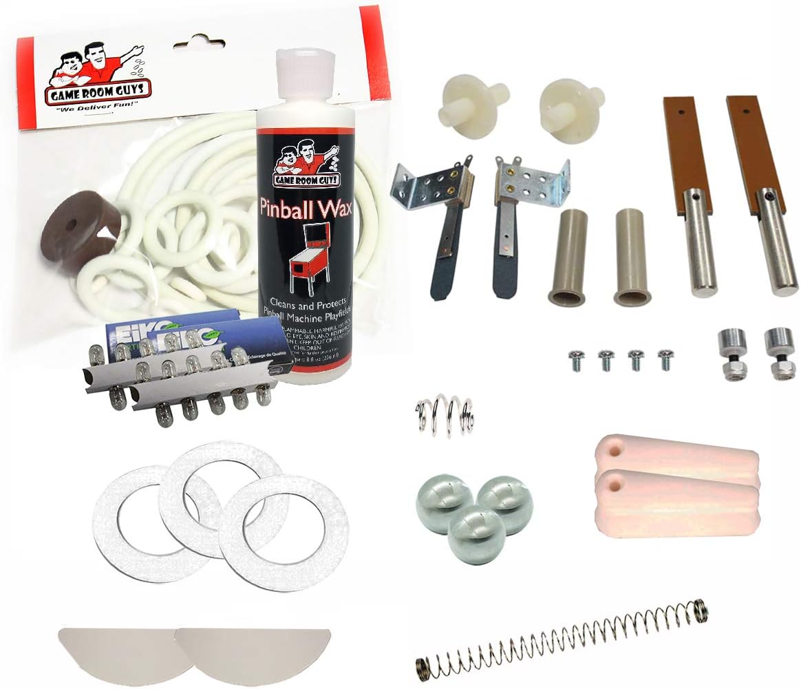 Game Room Guys 1970 Gottlieb Stock Car Pinball White Premium Maintenance Kit