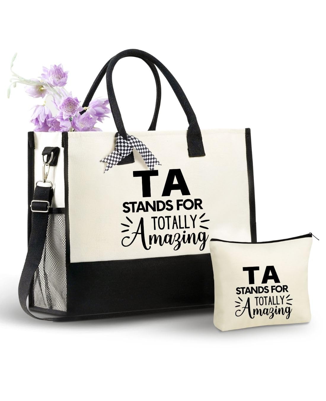 InnoBeta Teacher Aide Appreciation Gifts Canvas Tote Bag for Women, Important Teacher Assistant Stuff Bag, Appreciation Gifts for Teacher Assistant on
