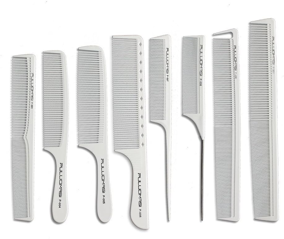 8 white combs