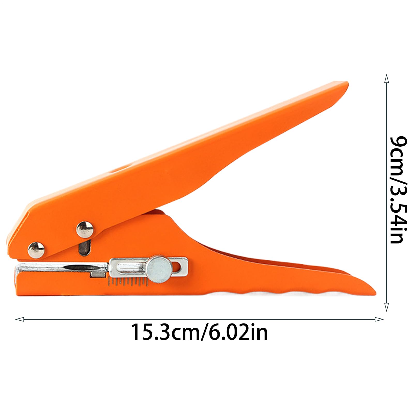 Perforateur Monotrou, Perforateur Ajustable Avec Couvercle À Vis De 8mm, Outils Manuels de Menuiserie avec Capot de Protection à Vis pour PVC, Cuir, Papier Craft, Cartes, Bois et Film