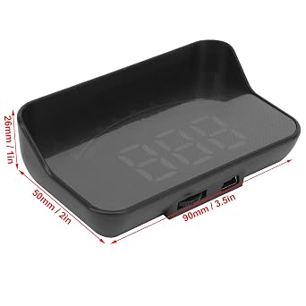 Car HUD Head Up Projector, Universal Car High Definition,Car Universal, Speed, Engine RPM,OBD HUD Windshield Projector Overspeed Security Alarm,OverSpeed Warning for All OBDII