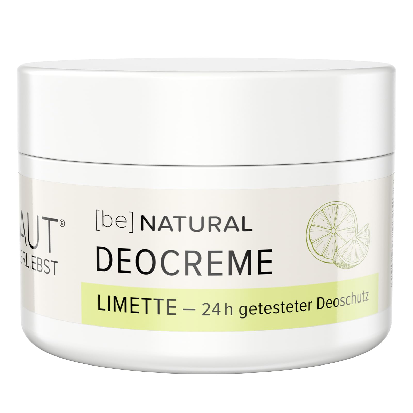 HAKA Deocreme Limette, 30 g, aluminiumfrei, cremiges Deo ohne Alkohol & Mikroplastik, natürlich gegen Körpergeruch, vegan, für empfindliche Haut, frischer Limettenduft, hautfreundlich, ergiebig