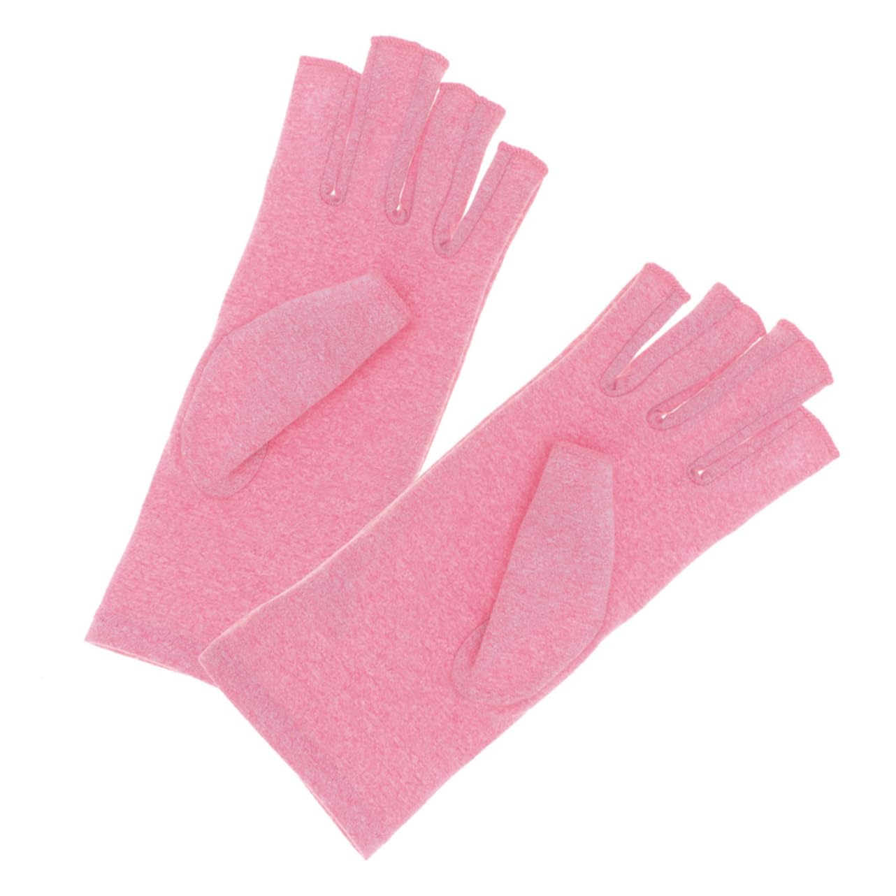 FRCOLOR Pink Breathable Open Finger Gloves for Relief Comfortable Compression Therapy Gloves S Non Slip Design for Carpal Tunnel and Everyday Tasks