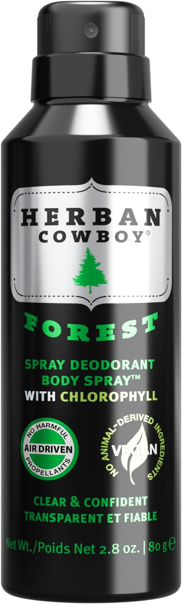 Herban Cowboy Forest Body Spray Deodorant with Hints of Parsley, Rosemary and Sage (2.8 oz)
