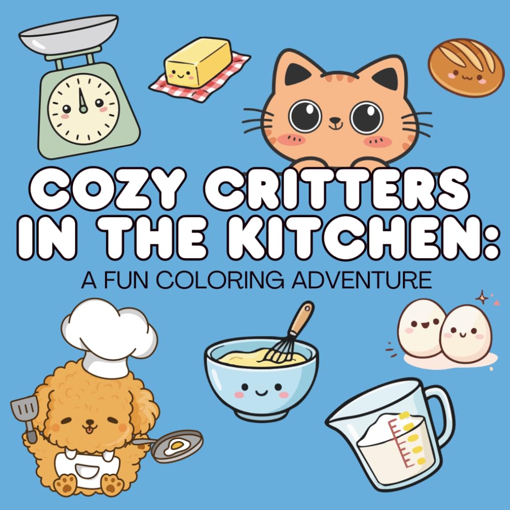 Cozy Critters in the Kitchen: A Fun Coloring Adventure