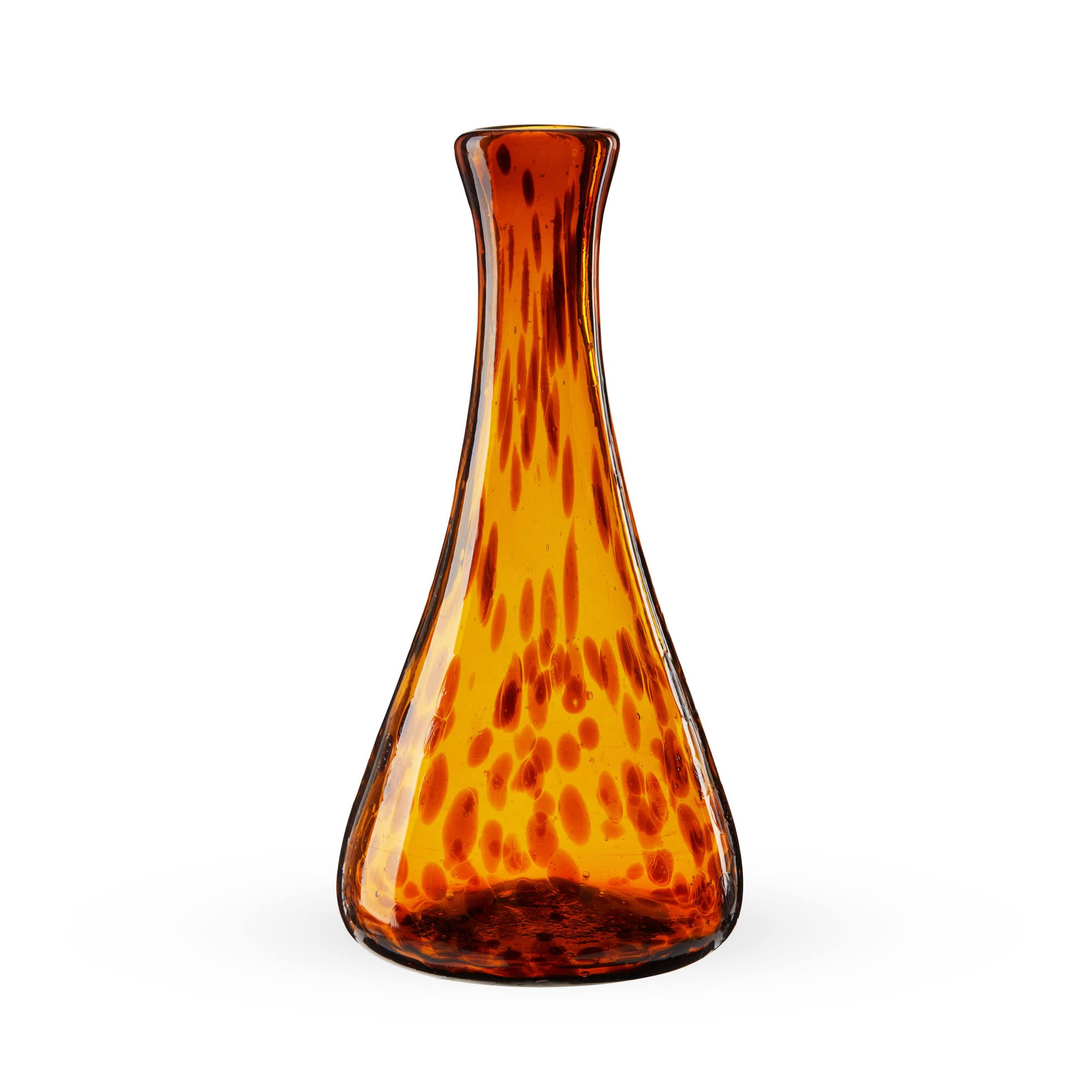 Segunda Vida Tortuga Tortoise Shell colored Decanter - Hand Blown Decanter 100% Recycled Glass Wine Carafe - Amber Fits 1 Standard Wine Bottle, 50oz, Set of 1