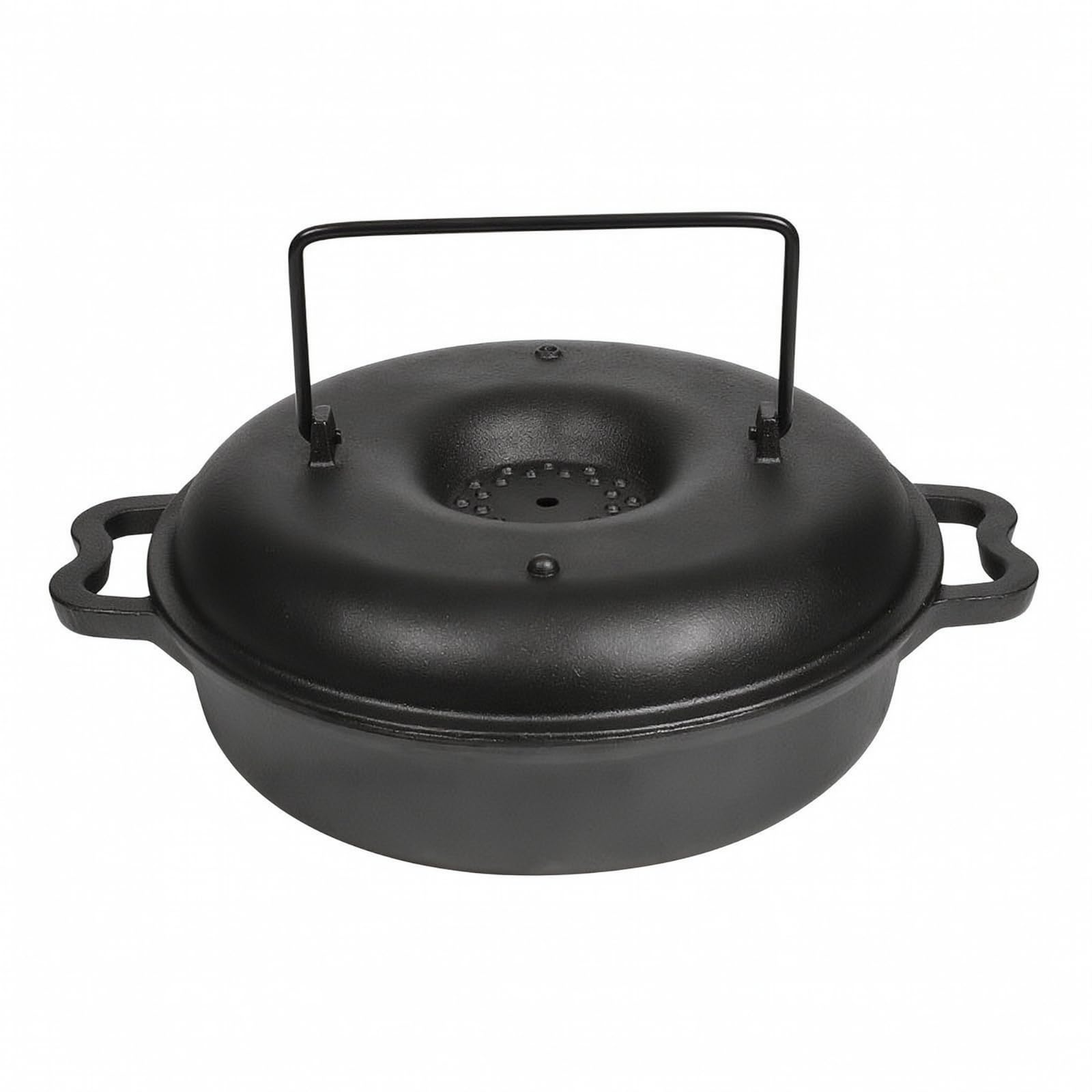 Baoblaze Roaster in Ghisa senza Rivestimento Pentola in Ghisa con Coperio Non Elettrico Oven per Appassionati di, Famiglie, Pasti Familiari, 25 Cm