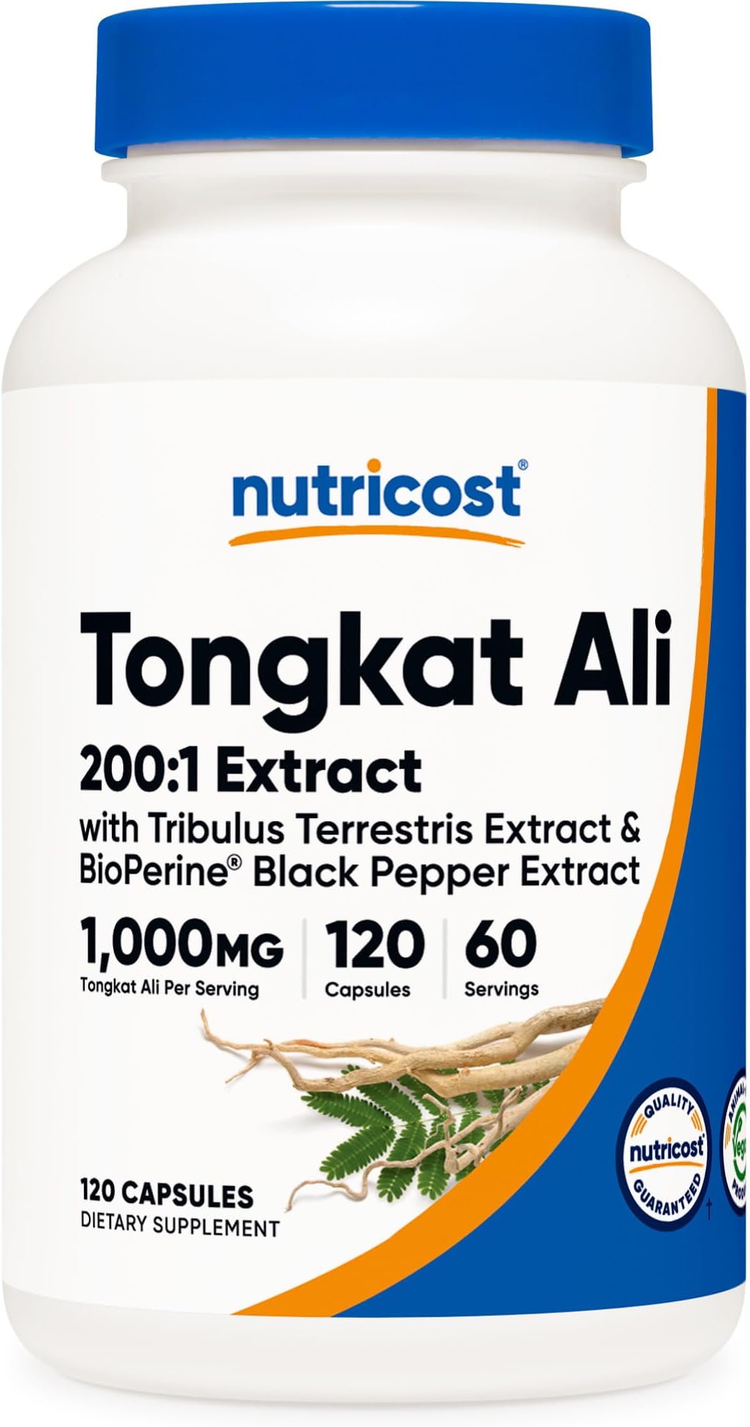 Nutricost Tongkat Ali 1,000mg 120 Capsules with Tribulus Terrestris and BioPerine