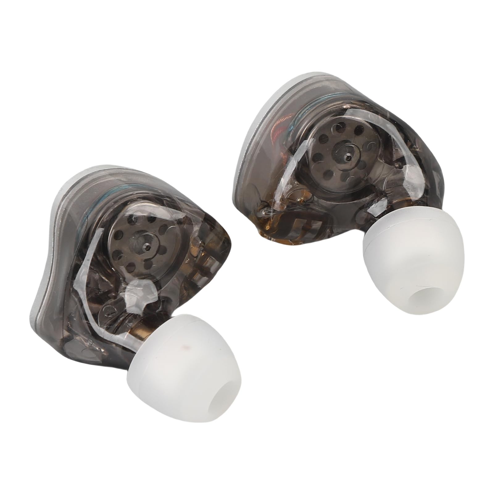 IEM Auricolari Monitor Auricolari Cablati Diaframma Biologico da 10 Mm Suono Stereo HiFi Cavo Placcato Argento Staccabile con Spina Placcata Oro da 3,5 Mm per Musicisti (SILVER)