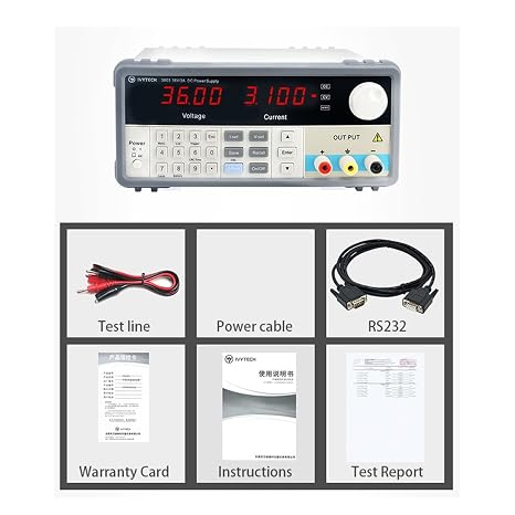 DC Power Supply Variable, Professional Programmable DC Bench Power Supply 36V 10A 60V 5A Digital Regulated Switching Adjustable Laboratory Power Source for laboratory, school, repair, electrolyzation(
