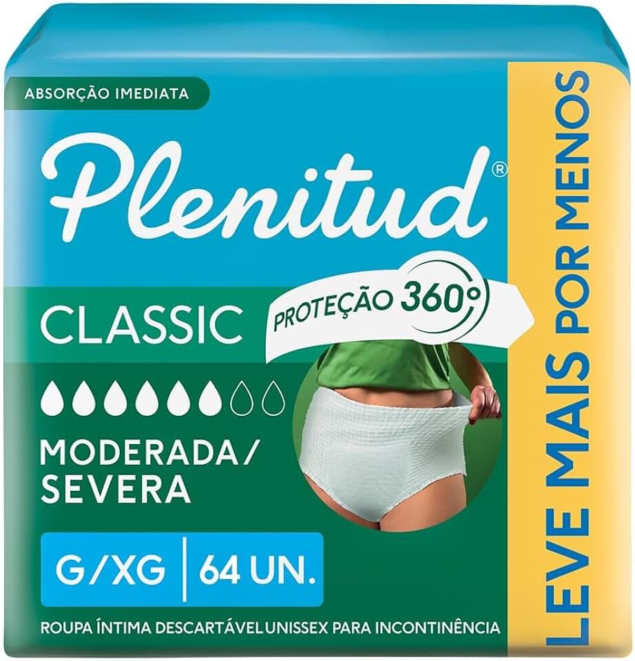 Plenitud Roupa Íntima Classic para Incontinência G/XG 2x32-64 Un