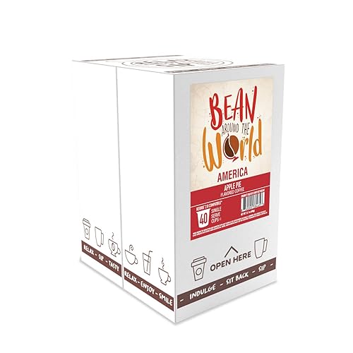 Miniatura 4 de Bean Around The World Café con sabor compatible con 2.0 Keurig K Cup Brewers, pastel de manzana, 40 unidades (paquete de 1)