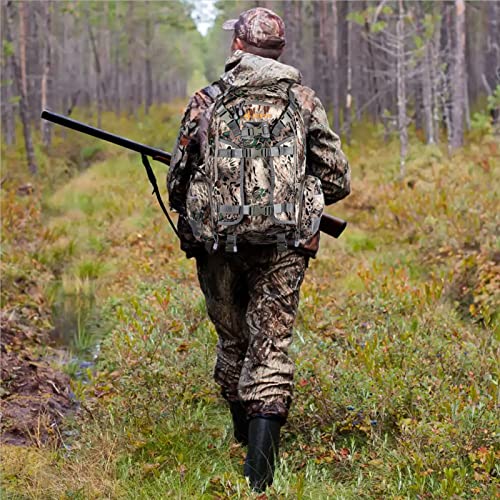 Huntit H1 Hunting Backpack With Waterproof Rain Cover Rifle Bow Holder Camo Outdoor Hunting Pack (Prym1 Multi-Purpose) #TOP6