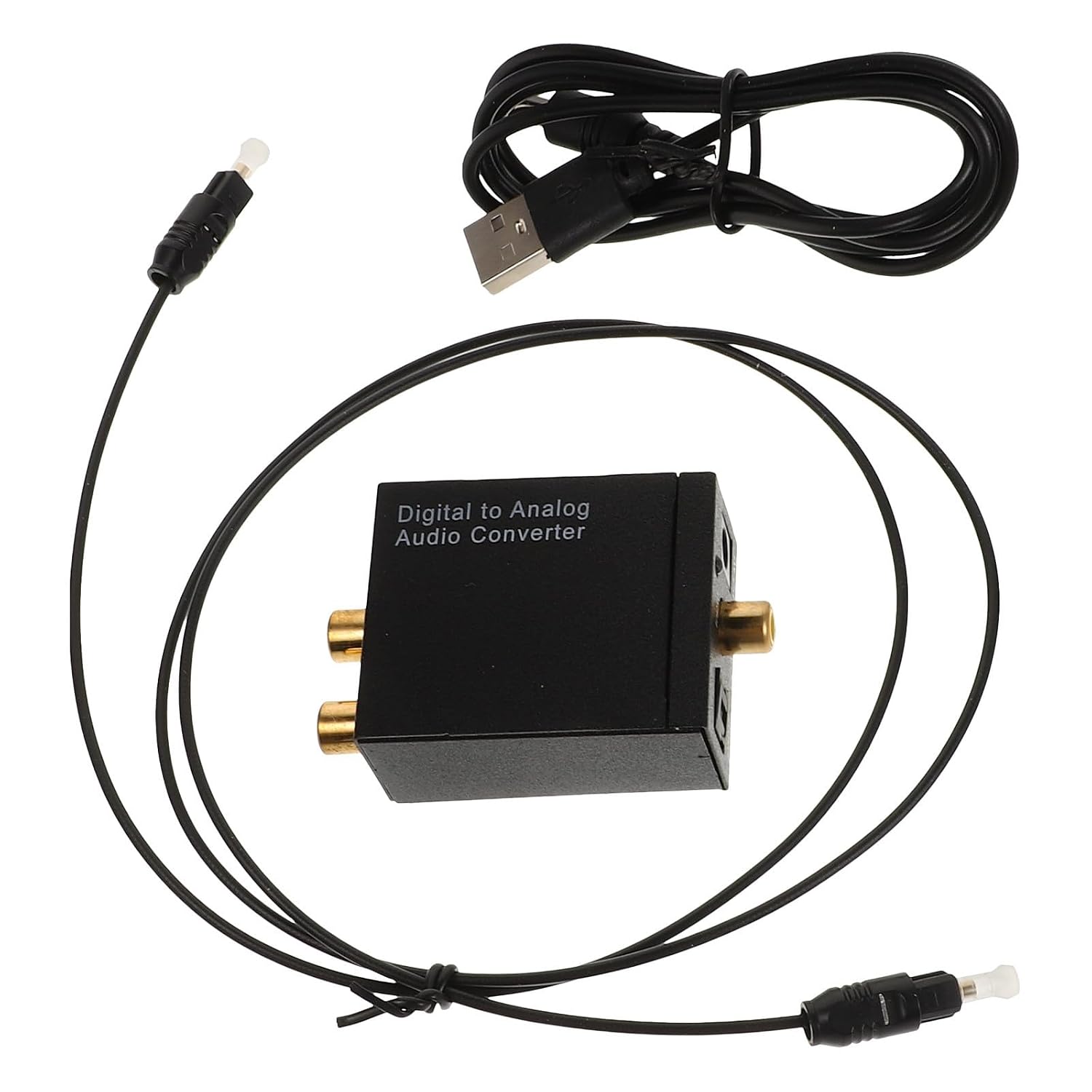 Compact Digital Optical Coaxial to Analog Audio Converter Adapter with Jack Plug and Play for Tv Sound Systems and Rvs High-Fidelity Signal Transmission Easy Installation