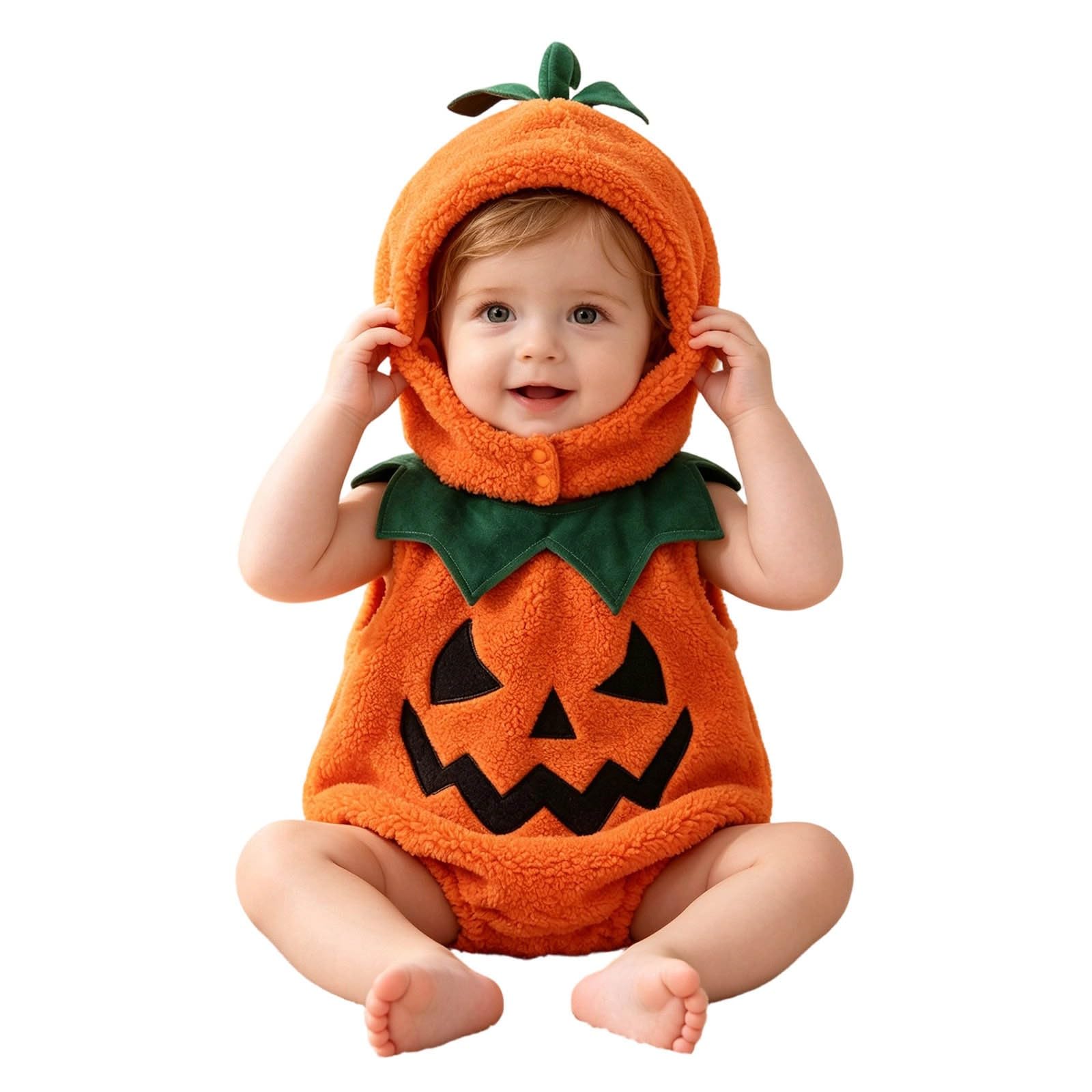 Baby Halloween Costume Cute Infant Halloween Outfit Hoodie Pumpkin Costume