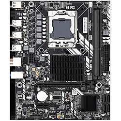 Placa Madre X58 Kit de Ajuste de la Placa Base LGA1366 con el procesador Intel Xeon E5620 y 8GB (2pcs * 4GB) ECC DDR3 1333MHz Memoria RAM Placa Base de la computadora