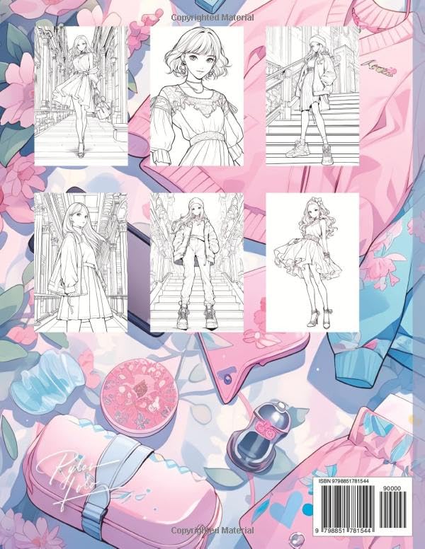 Miniatura 2 de Anime Coloring Book Fashion Edition (Anime Coloring Books)