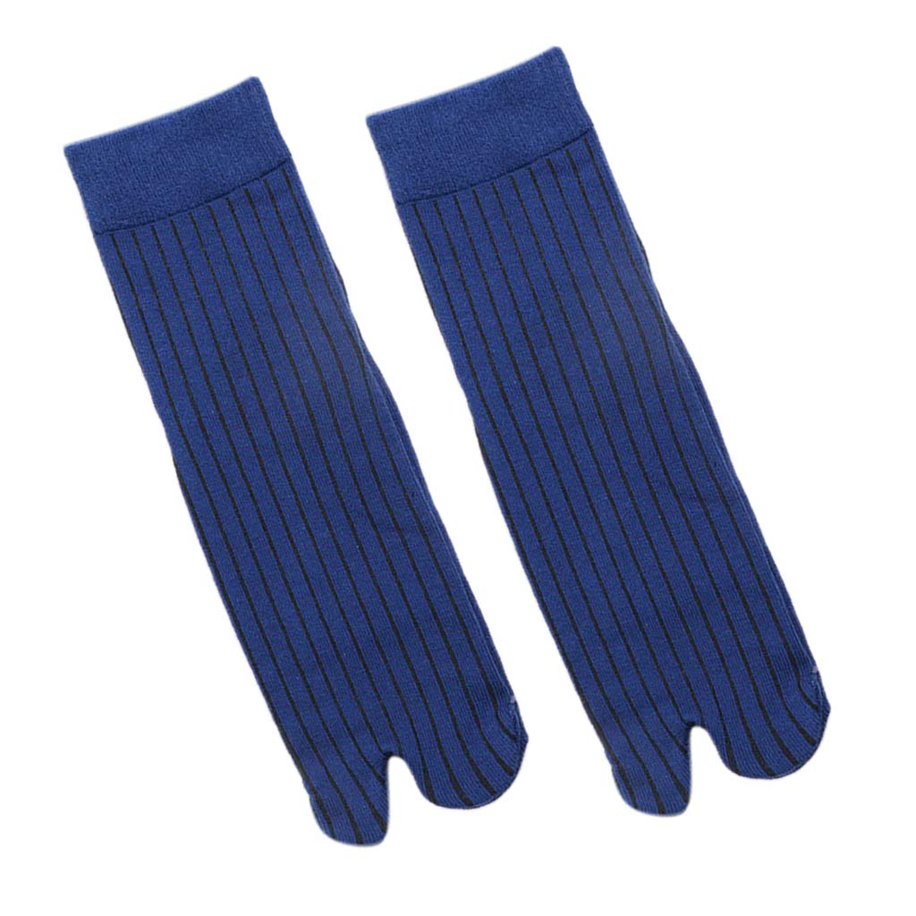 Geardeangloow Elastic Cotton Tabi Socks 2 Toe Socks Flip-Flops Socks Unisex Blue