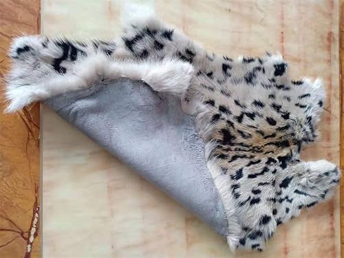 Miniatura 6 de Bobcat - Piel de conejo curtida (10 x 12 pulgadas, piel de conejo con cuero de calidad de costura)