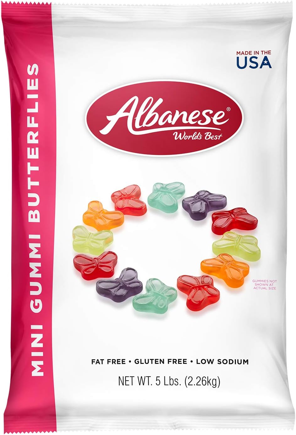 Candy, Mini Gummi Butterflies, 5-pound Bag