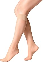 MANZI Women's 12 Pairs Breathable Knee High Pop Socks 15 Denier