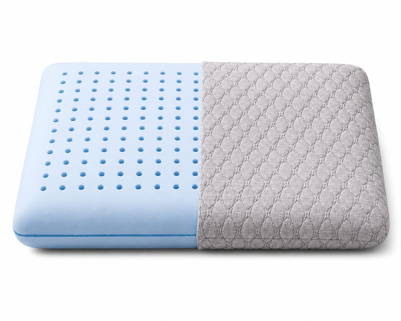 Standard Gel pinhole Memory Foam Pillow, Cooling Comfort, Ergonomic Support for Spinal Alignment, High-Density Foam-image-28
