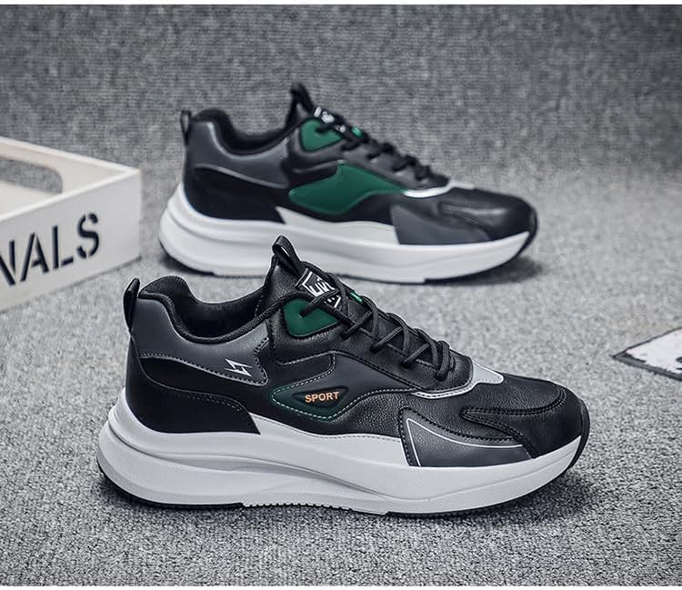 Men's Low-Top Sneakers - Breathable Sneakers with Cushioned Rubber Sole, Lace-Up Closure - All-Season Gym, Office, Everyday Shoes, Durable Synthetic Upper & Non-Slip Outsole - Image 6