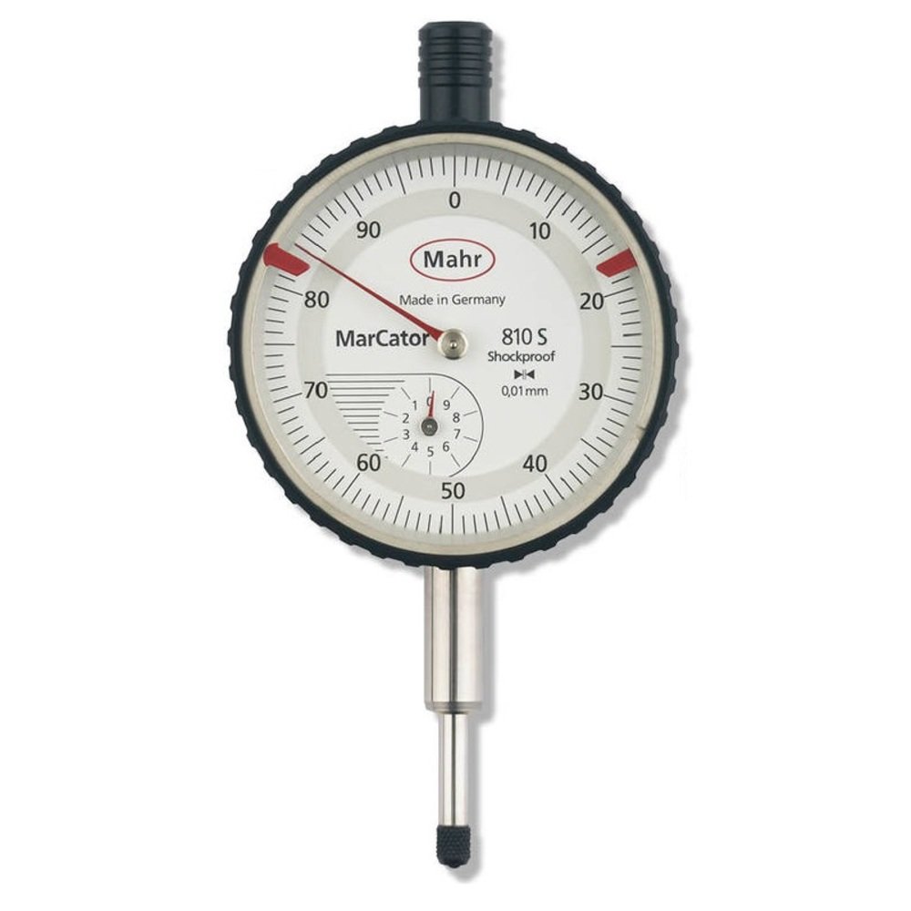 Messuhr Mahr Analog mit Stoßschutz MarCartor 810 S Messspanne: 0-10 mm Ablesung: 0,01 mm