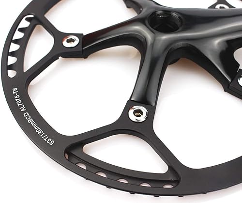 Miniatura 5 de CYSKY Juego de bielas de una sola velocidad MTB 53T56T58T 6.693 in Bielas 130 BCD Bicicleta de Montaña IXF Juego de bielas para bicicleta de una