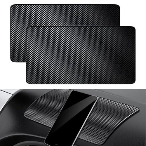 Dreamil 2 alfombrillas antideslizantes para salpicadero de coche, 27 x 15 cm, fijas, adhesivas, antideslizantes, para decoración de coche, teléfono móvil, gafas de sol, llaves, mandos a distancia de