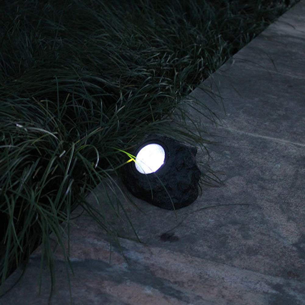 Haofy LED-Solar-Gartenlampe Steinimitation Hochkonvertierende Solarmodule