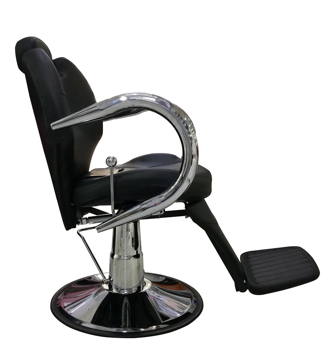 Sillón Profesional de Peluquería Barbero Masaje Tattoo, 360º Giratoria con Base Fijo y Apoyapies, Sillón Ajustable Altura Regulable, Asiento Suave y Material Cómodo para Peluquería
