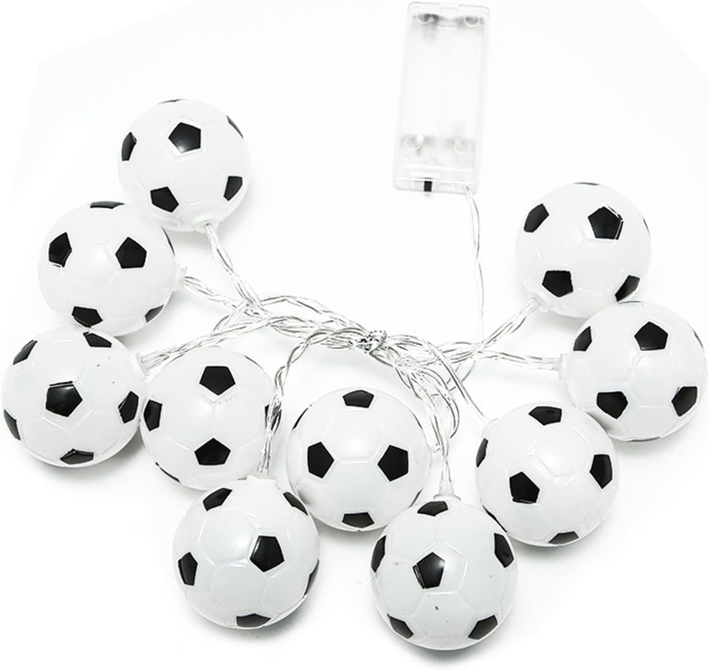 Ketsicart 10 LED Football String Lights Indoor Football Outdoor Fairy Lights Garden Acc ories Soccer Shaped Rope Lamp Football Home Decorations Lig ng for Football World Cele Tion Bedroom Acc ories