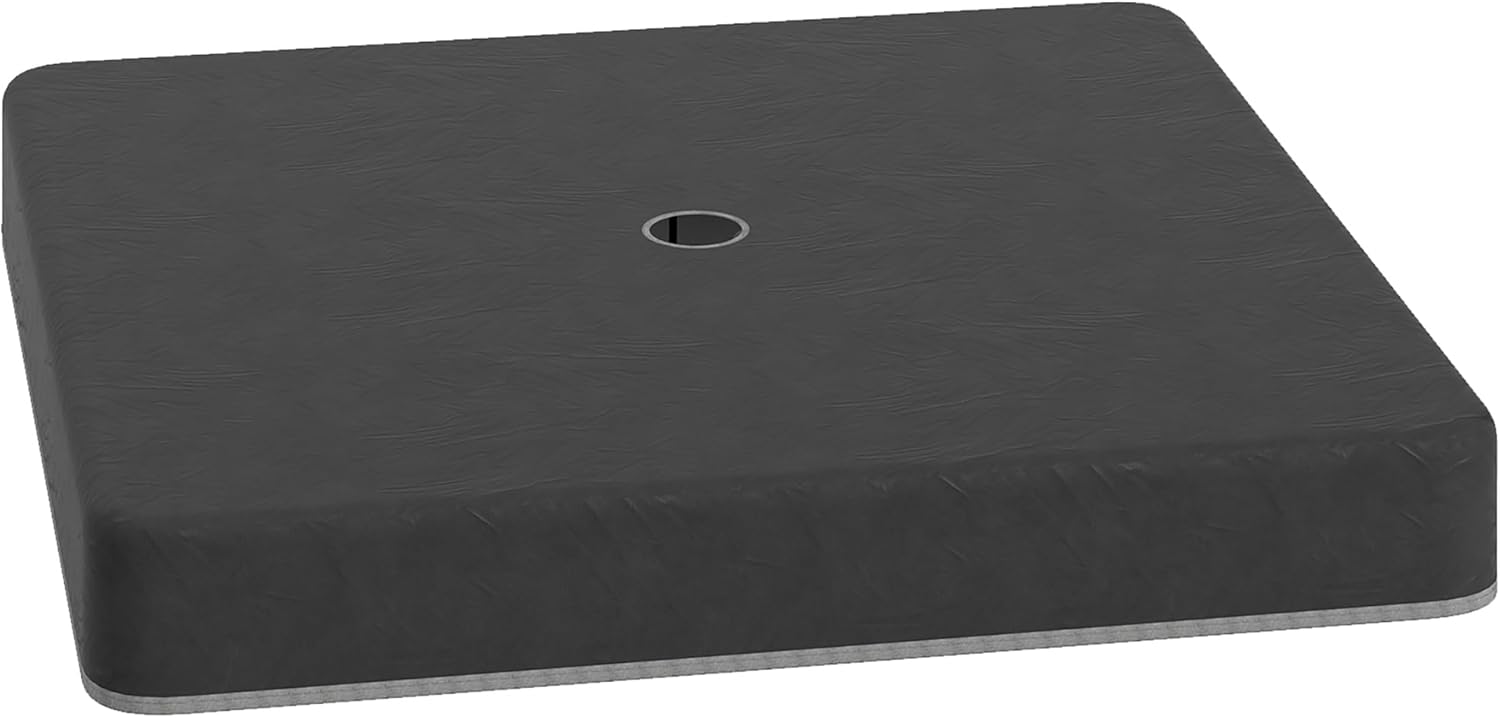 Outsunny 4 Piece 176 lbs Cantilever Umbrella Base Weight Set with Waterproof Anti-UV Cover, Heavy Duty Outdoor Weights for Offset Umbrella Stand with Easy-Fill Spouts for Sand (Black)