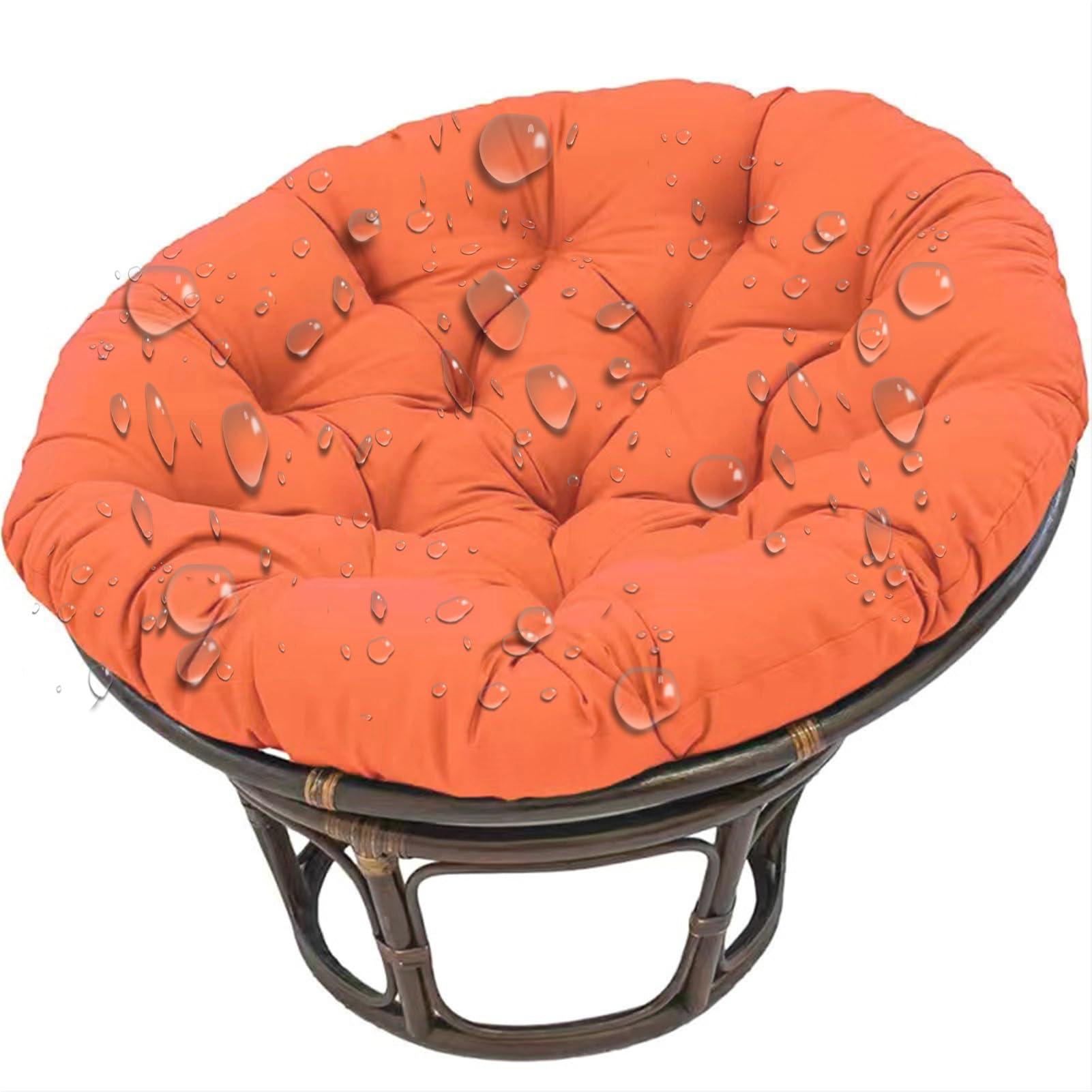 Aocase No15 Egg Chair Cushion Soft Comfy Papasan Chair Cushions Waterproof Sun-Resistant Hanging Basket Chair Cushion Swing Chair Replacement, For Home Cushions Patio Sofa Indoor Outdoor Décor,,70*70Cm