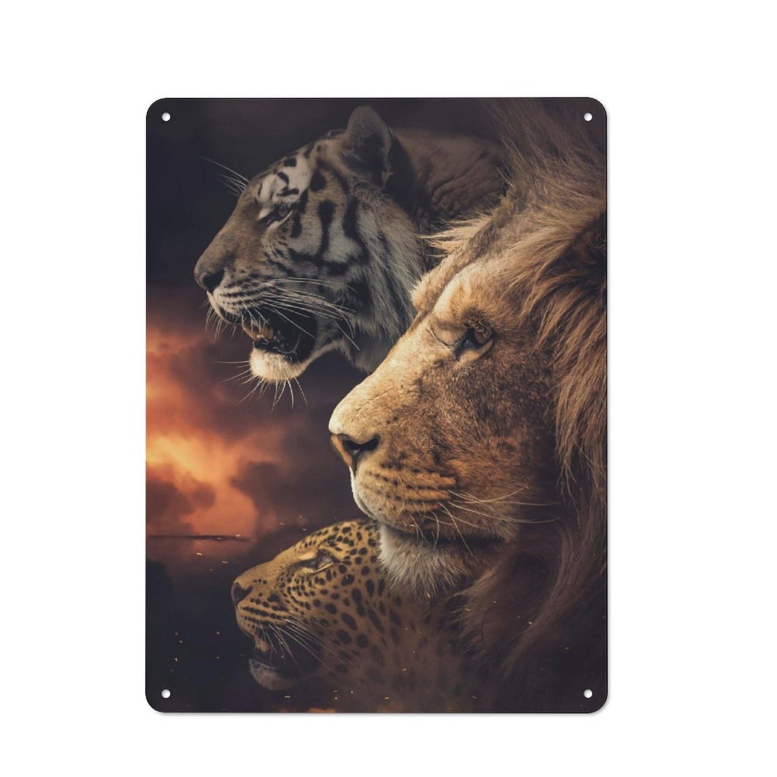 Junmoney The Beasts Rustic Tin Sign 40X30cm Featuring For Bar Or Restaurant, A Housewarming Gift For Bar Decor Enthusiasts