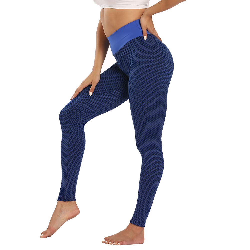 IMPERIUM STYLEZTikTok Leggings for Women - Anti Cellulite High-Waist Tummy Control Butt Lifting Leggings (Black-M), Blue, S
