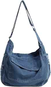 バッグ Denim Messenger Bag Amazon.com: Fashion denim handbag shoulder bag large