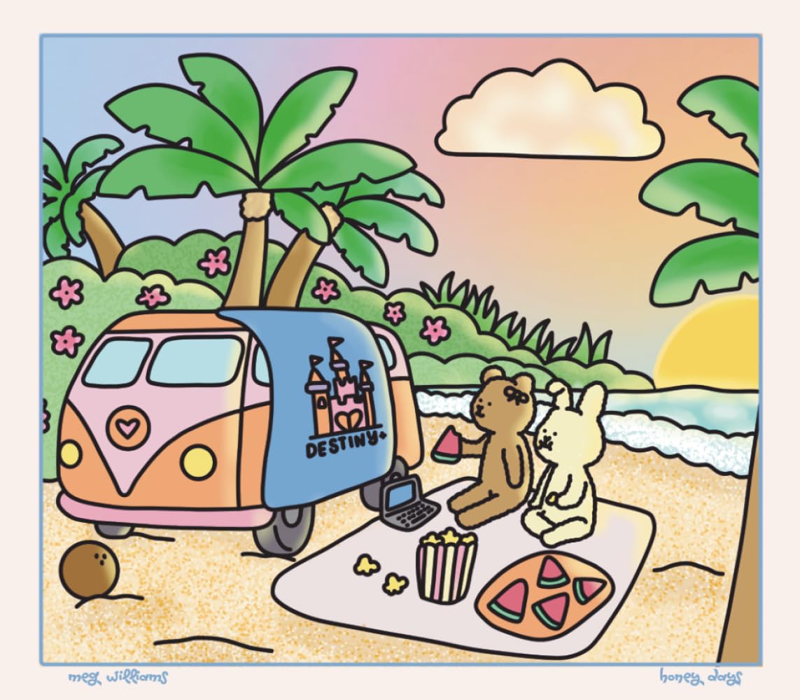 Honey Days Volume One: Bold Scenes Coloring Book of Cozy Animals
