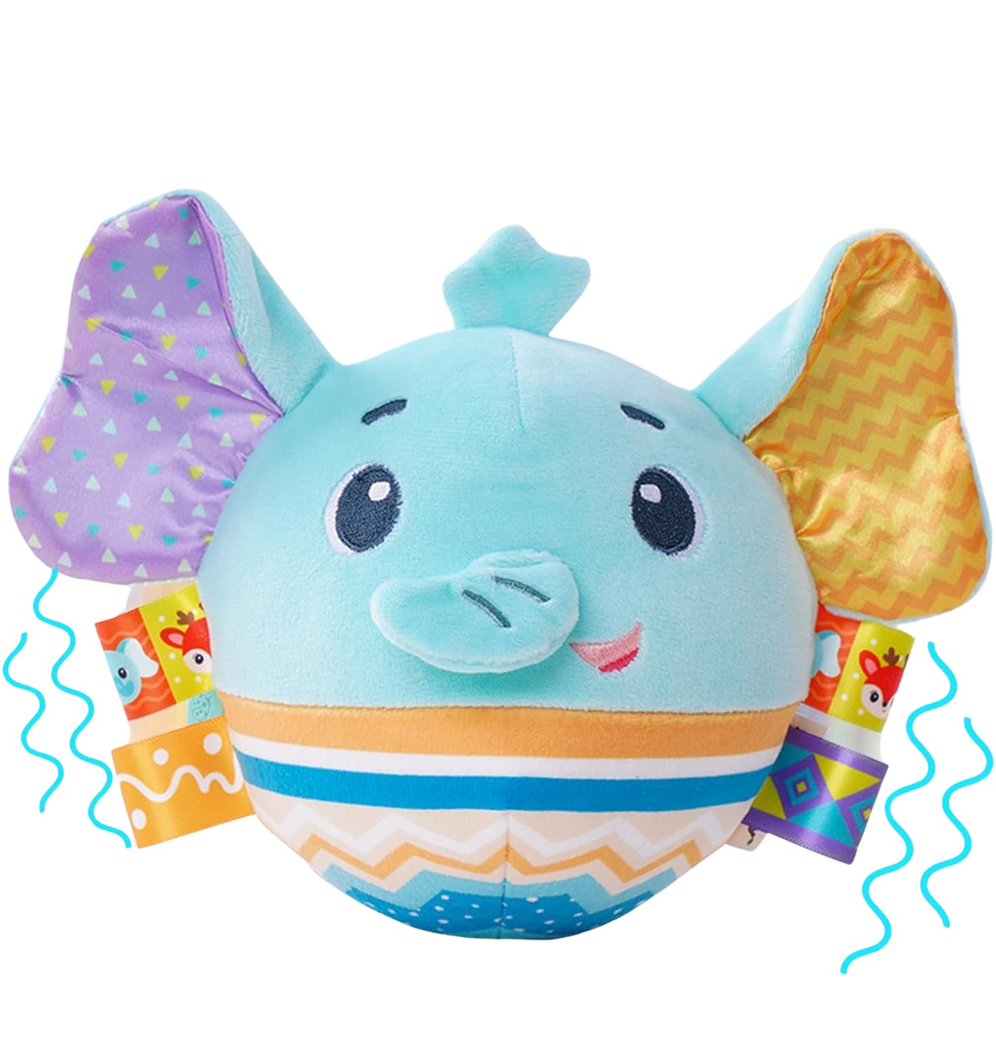 RETZLA Baby Music Shake Dancing Ball - Interactive Sensory Musical Toy for Toddlers Plush Stuffed Animal, for 1 Year Olds